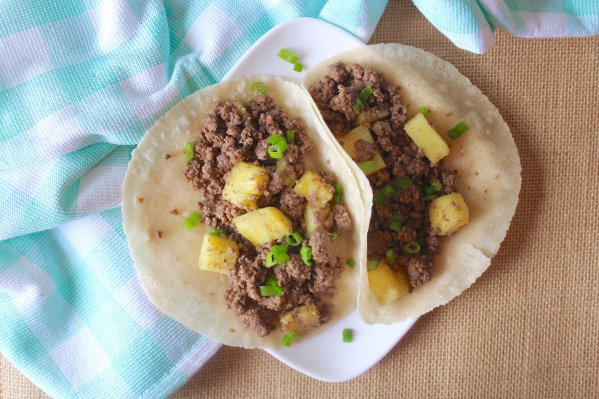 Paleo Pineapple Beef Tacos