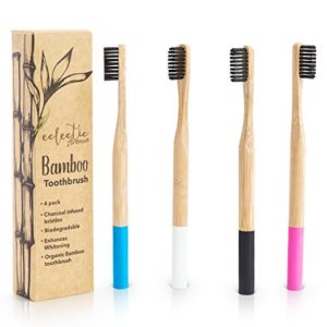 Biodegradable bamboo toothbrushes