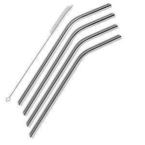 Reusable stianless steel straws with cleaning straw