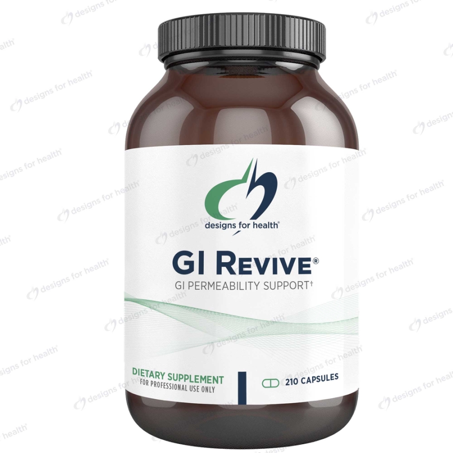 Bottle of a gut-healing supplement, GI Revive